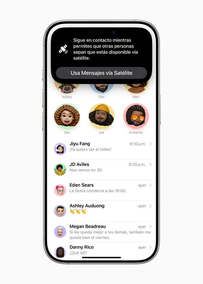 IPhone ubicación vía satélite