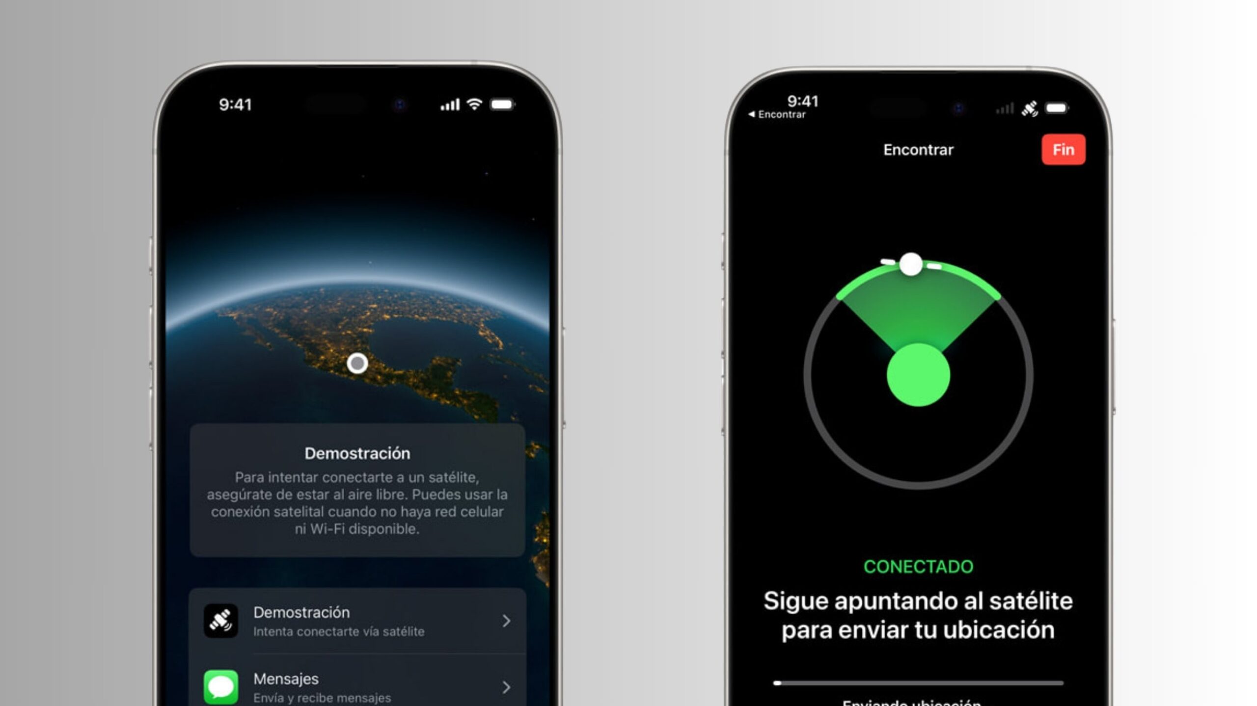 IPhone ubicación vía satélite