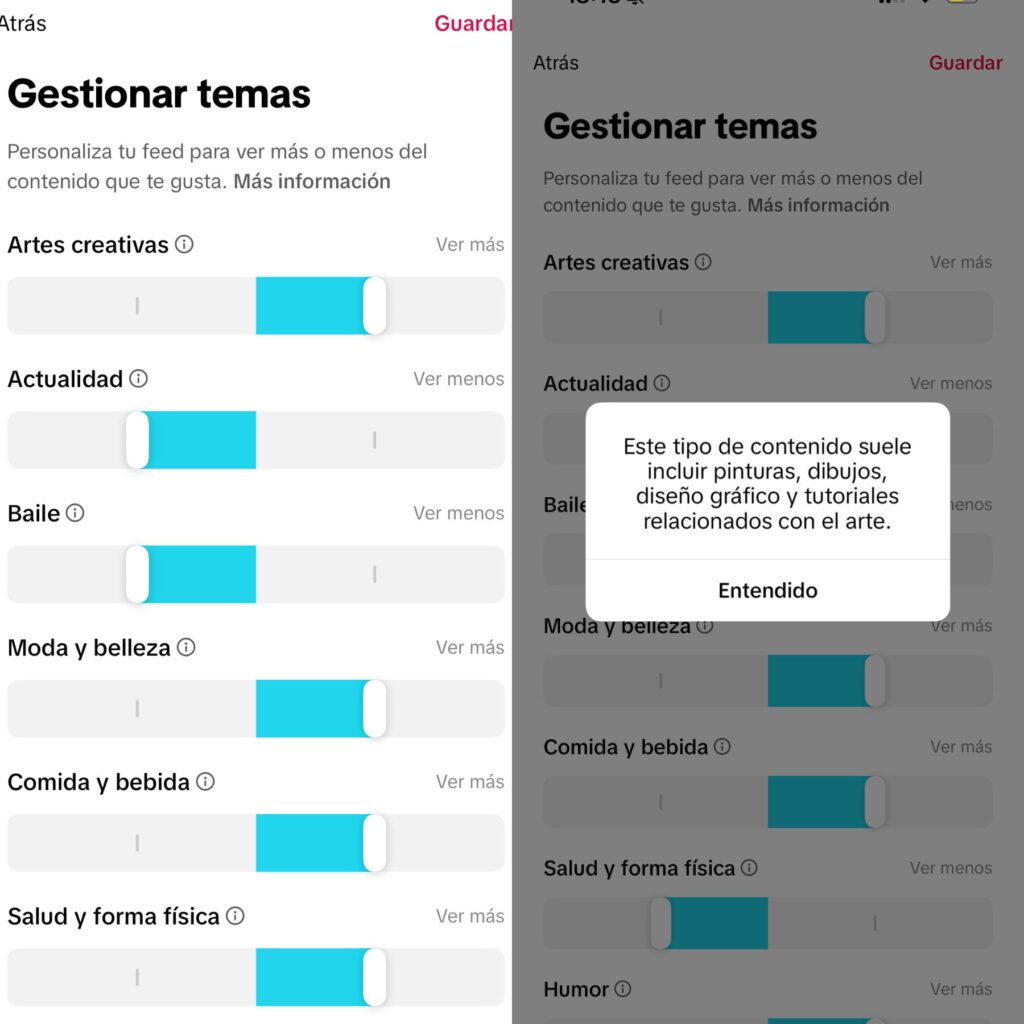 TikTok "Para Ti"