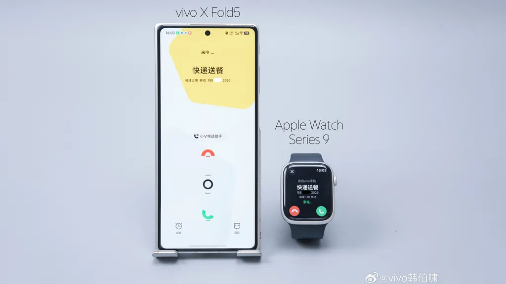 Vivo X Fold 5 compatible con Apple Watch