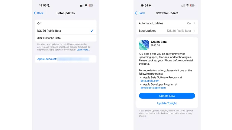  beta pública de iOS 26