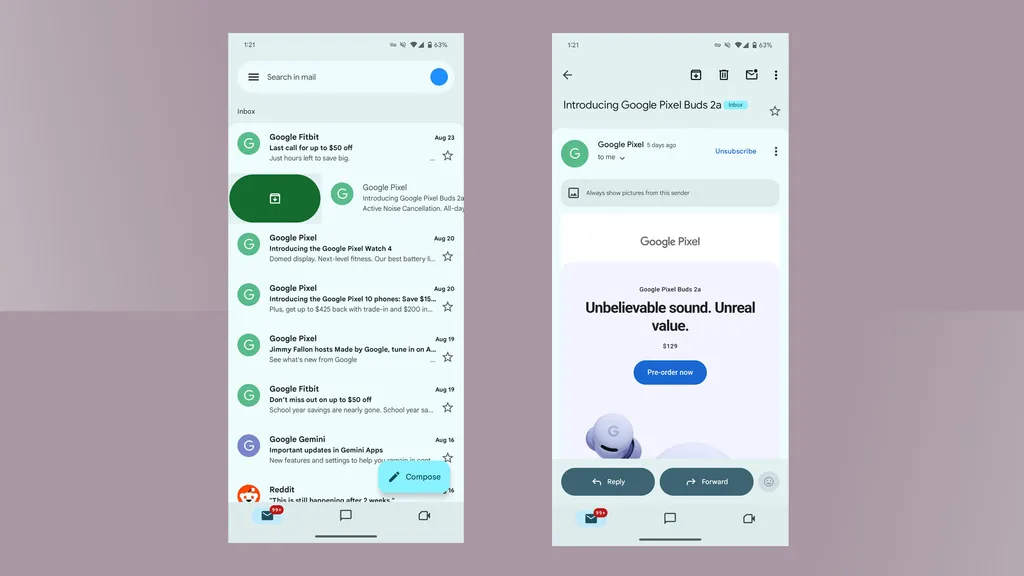 aplicación de Gmail
