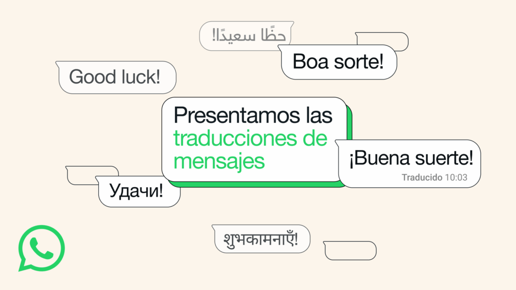 WhatsApp traducción de mensajes
