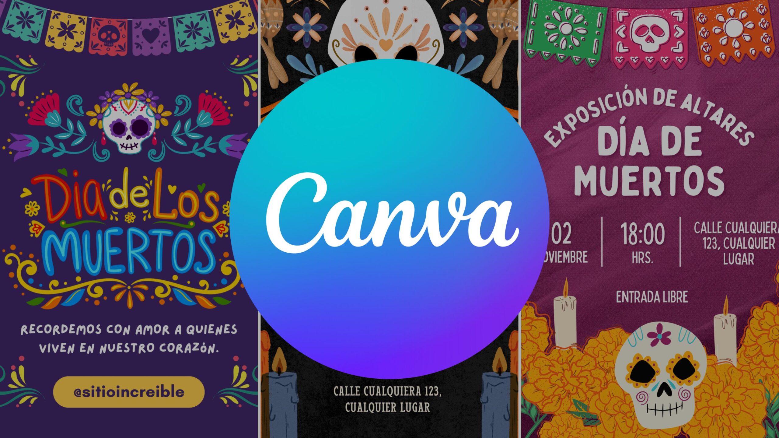 Canva diseños de Día de Muertos