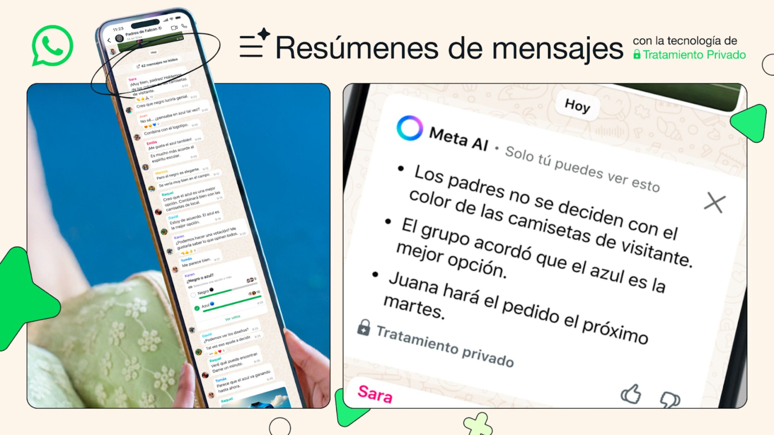 WhatsApp resúmenes de mensajes