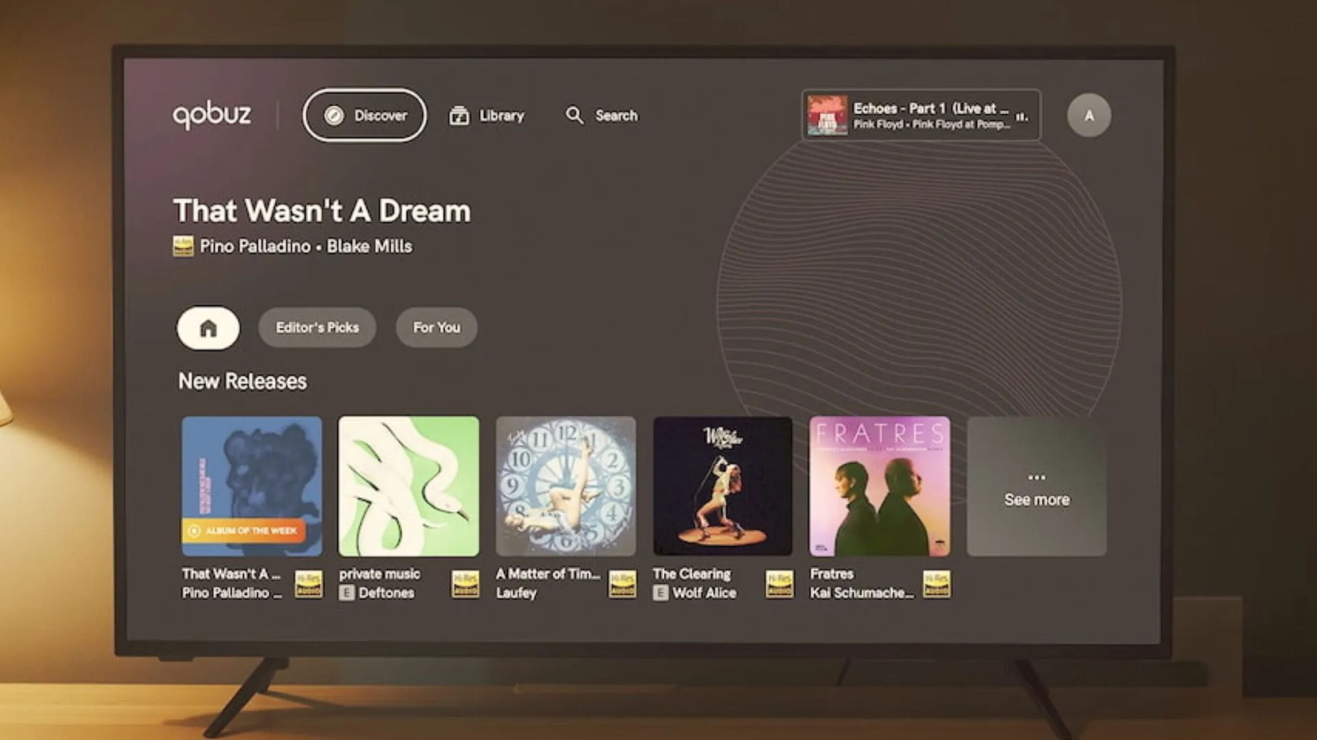 Android TV aplicación Qobuz