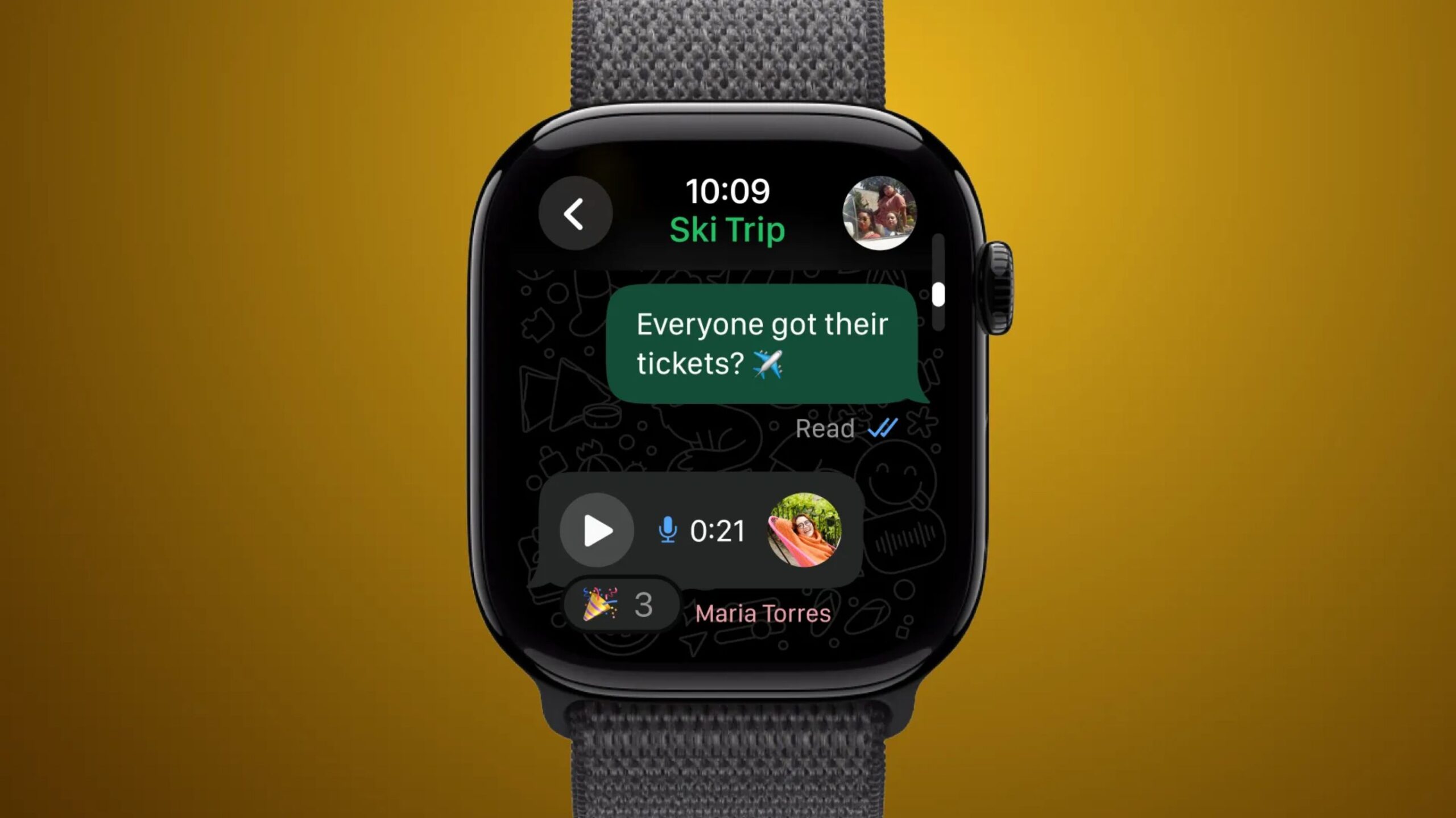 Apple Watch aplicación WhatsApp