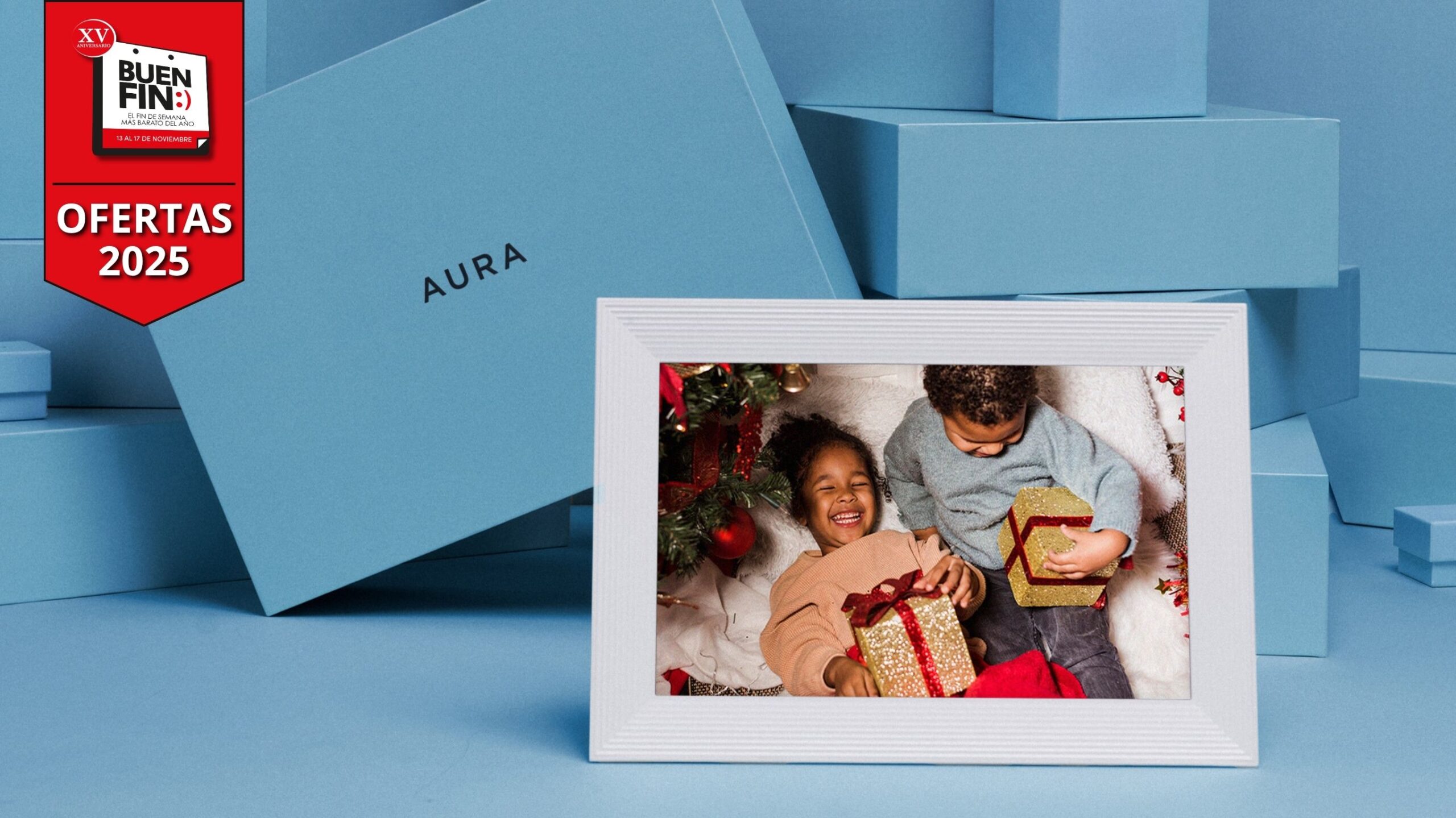 Buen Fin 2025 descuentos Aura Frames