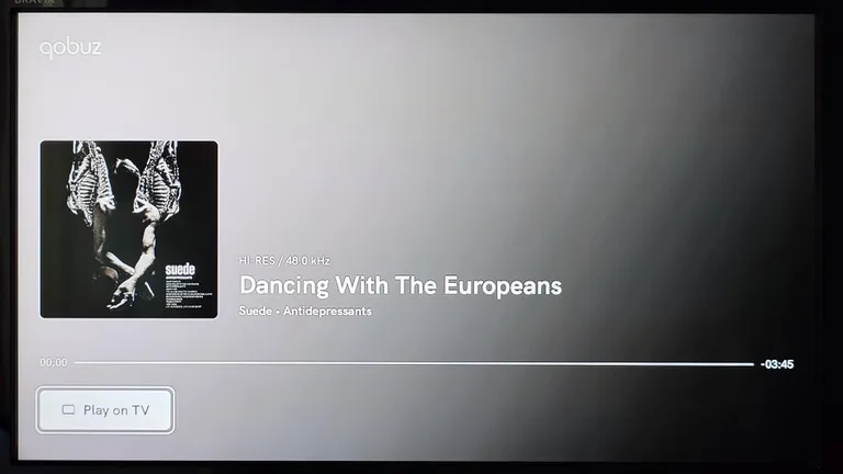 Android TV aplicación Qobuz