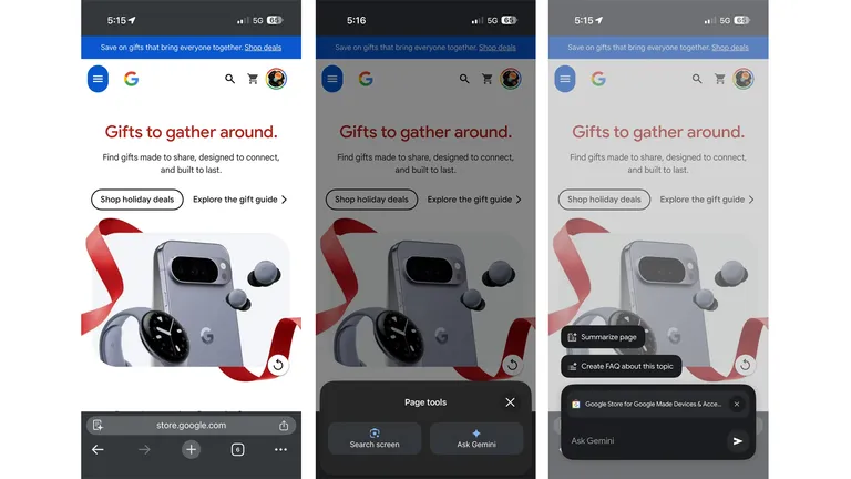 iPhone Chrome para iOS Gemini
