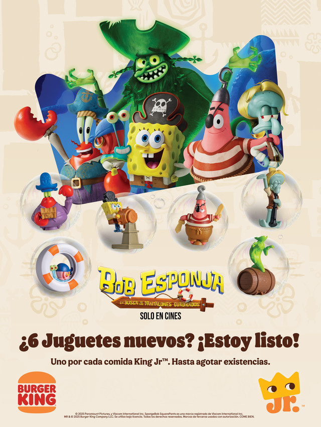 Burger King juguetes coleccionables de Bob Esponja