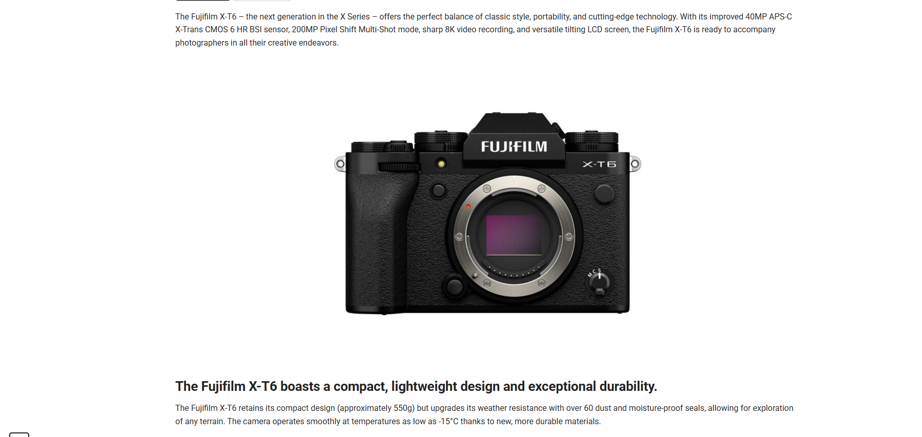 Fujifilm X-T6