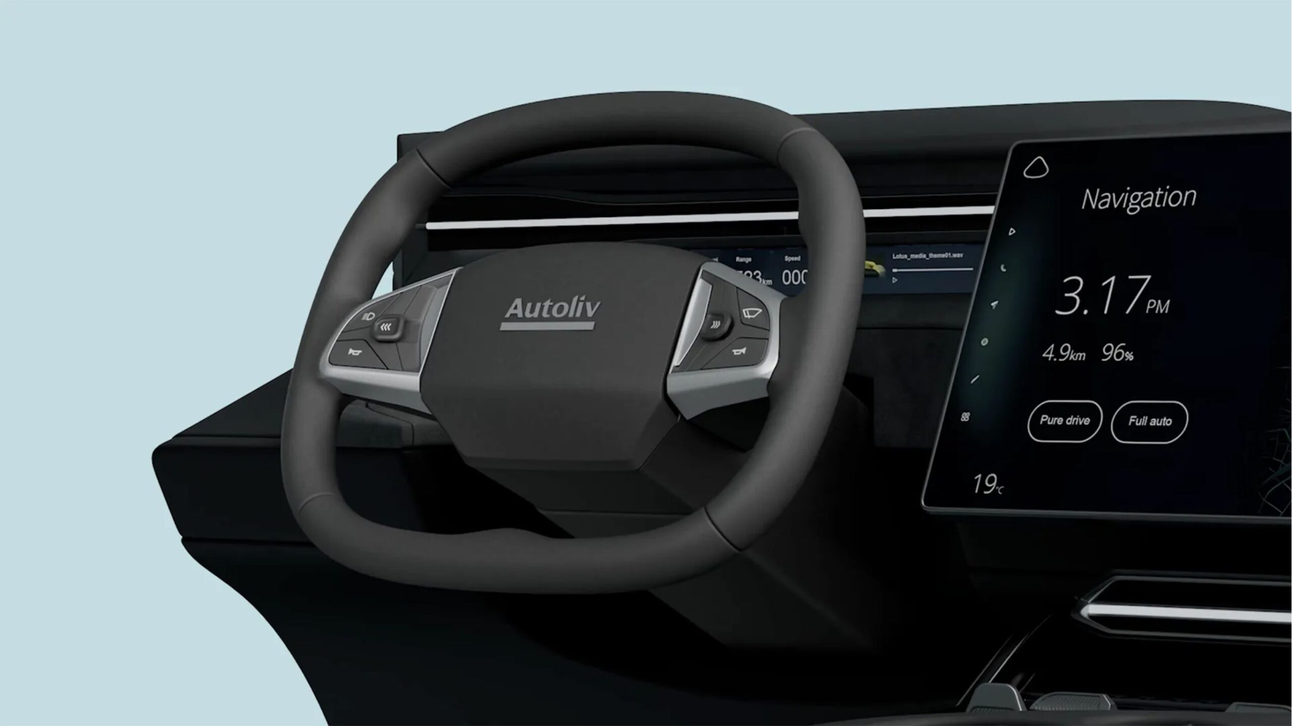volante plegable Autoliv del Tensor Robocar