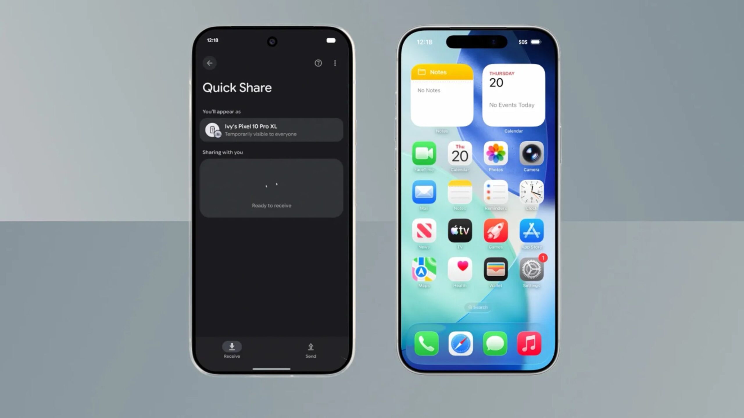Quick Share de Android y AirDrop de Apple
