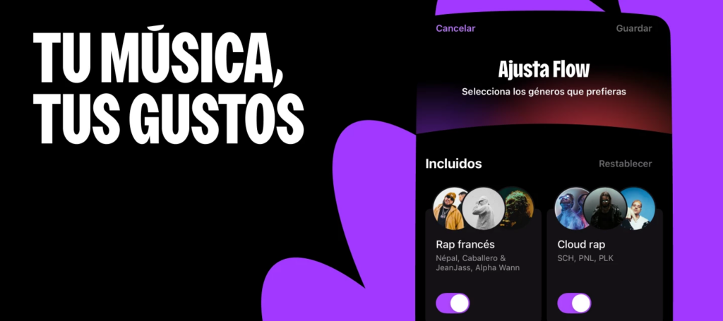 Deezer función Flow Tuner