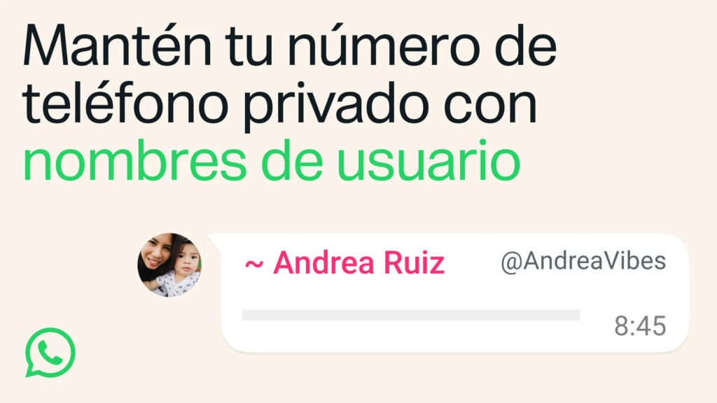 WhatsApp nombres de usuario