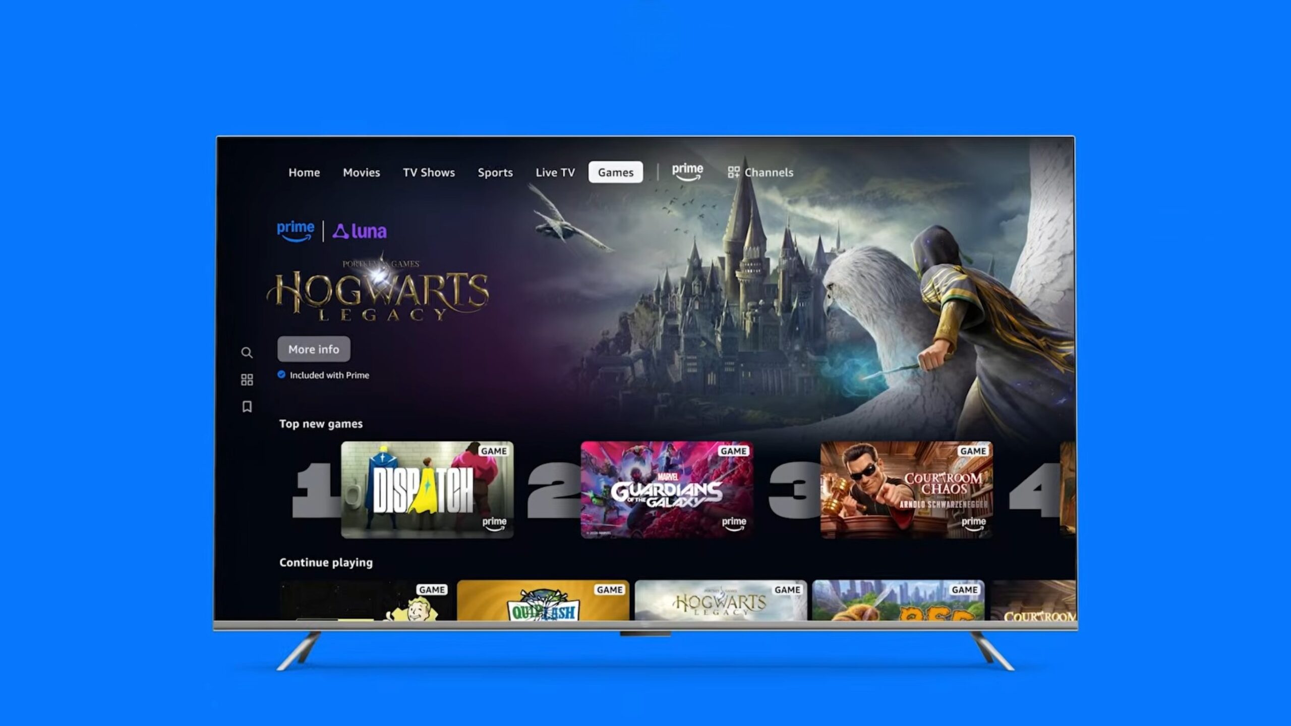 Amazon Prime Video videojuegos de Luna