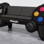 sill&oacute;n con forma de control de PlayStation
