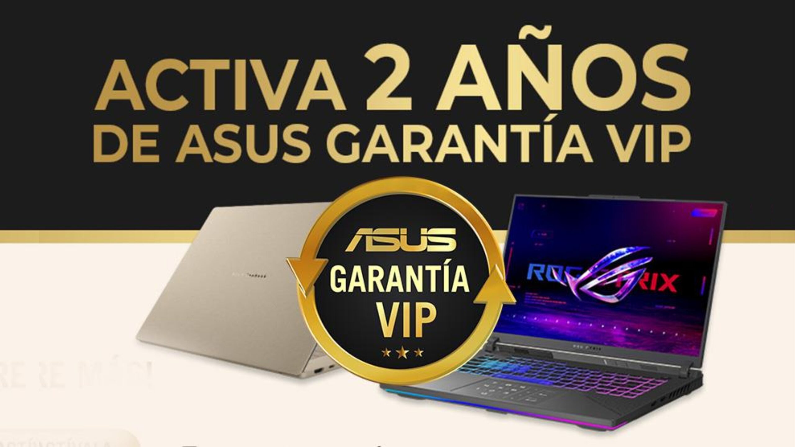 ASUS Garantía VIP en laptops
